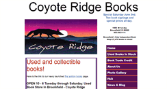 Desktop Screenshot of coyoteridgebooks.com