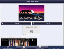 Tablet Screenshot of coyoteridgebooks.com